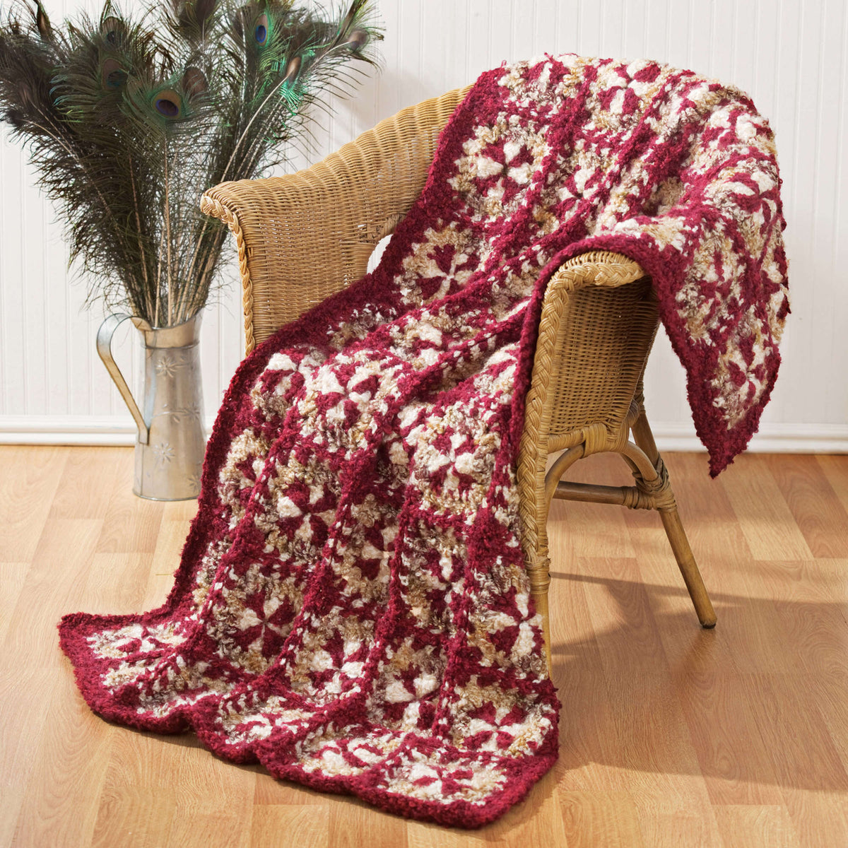 Crochet Throw made in Red Heart Light & Lofty Yarn