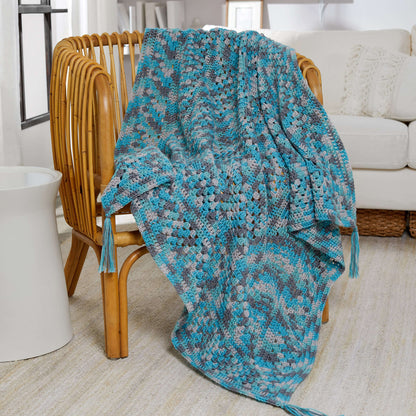 Red Heart Crochet Modern Granny Throw Crochet Throw made in Red Heart Super Saver Jumbo Yarn