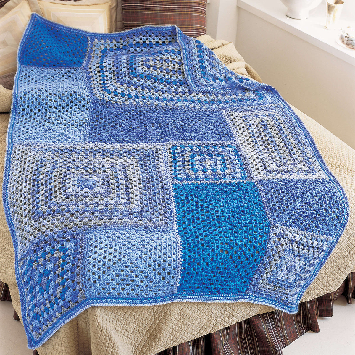 Crochet Throw made in Red Heart Collage Yarn
