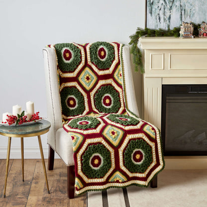 Red Heart Woodland Crochet Afghan Single Size