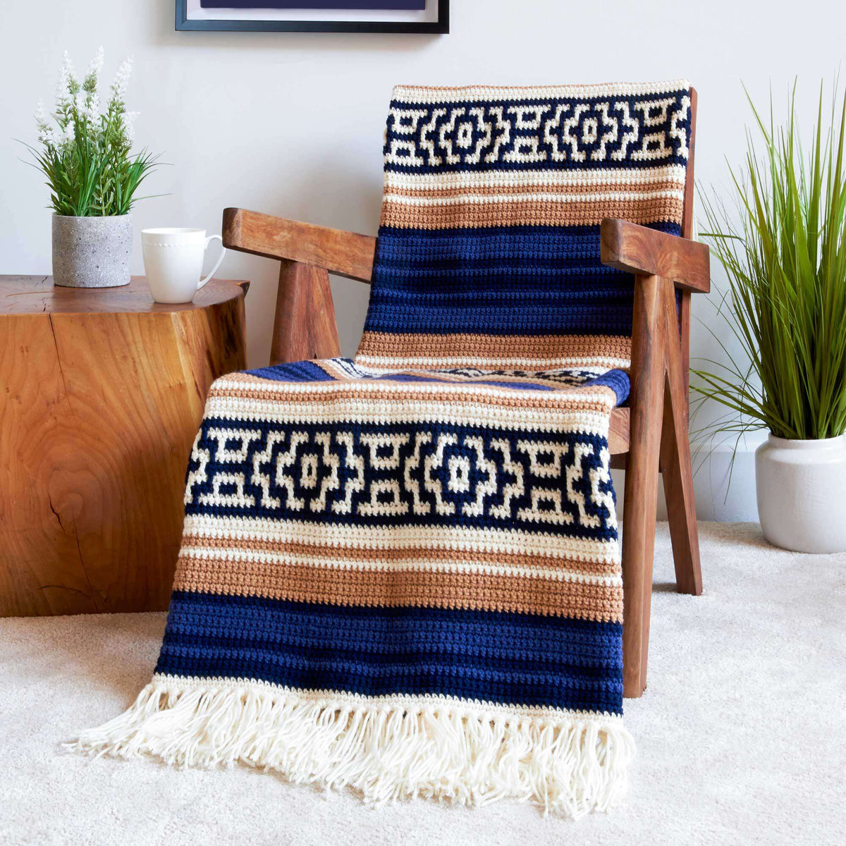 Crochet Blanket made in Red Heart Super Saver yarn