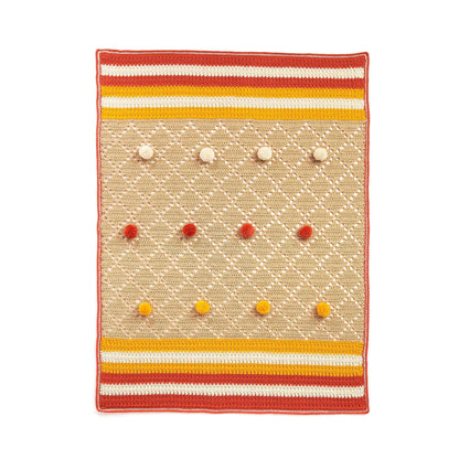 Red Heart Crochet Pompom Party Blanket Single Size