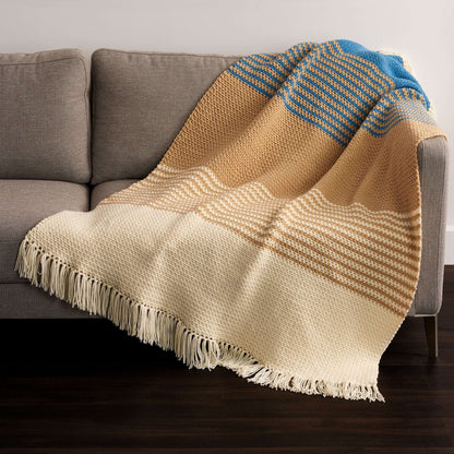 Red Heart Fading Ombre Crochet Blanket Single Size