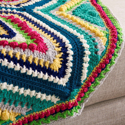 Red Heart Crochet Study of Geometry Afghan Single Size