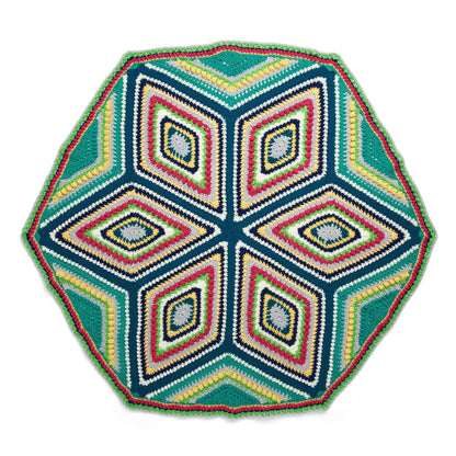 Red Heart Crochet Study of Geometry Afghan Single Size