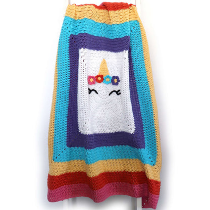 Red Heart Crochet Unicorn Blanket Single Size