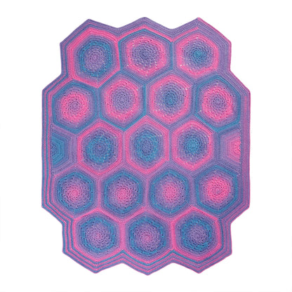 Red Heart Ruby Hexagon Crochet Throw Single Size