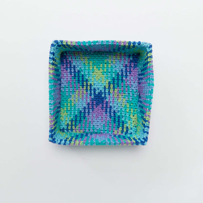 Red Heart Crochet Planned Pooling Storage Box Crochet Storage Box made in Red Heart Super Saver Yarn