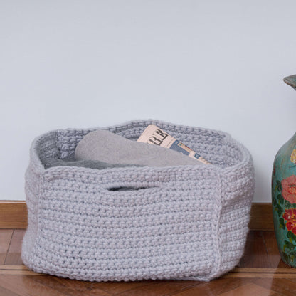 Red Heart Crochet Usami Baskets Crochet Basket made in Red Heart An Italian Story Ora Yarn