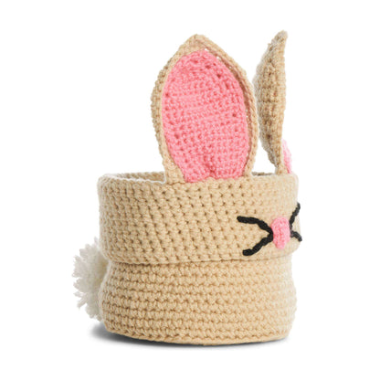 Red Heart Crochet Bunny Basket Crochet Basket made in Red Heart Super Saver Yarn