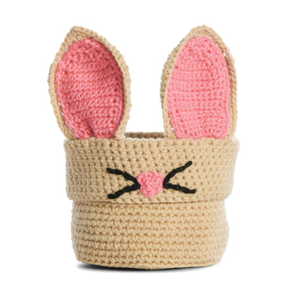 Red Heart Crochet Bunny Basket Crochet Basket made in Red Heart Super Saver Yarn