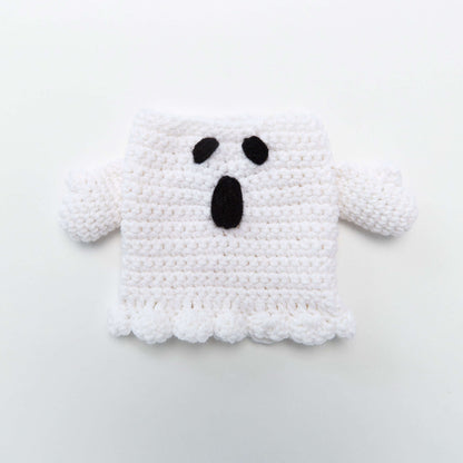 Red Heart Crochet Spooky Ghost Jar Cozy Crochet Cozy made in Red Heart Super Saver Yarn