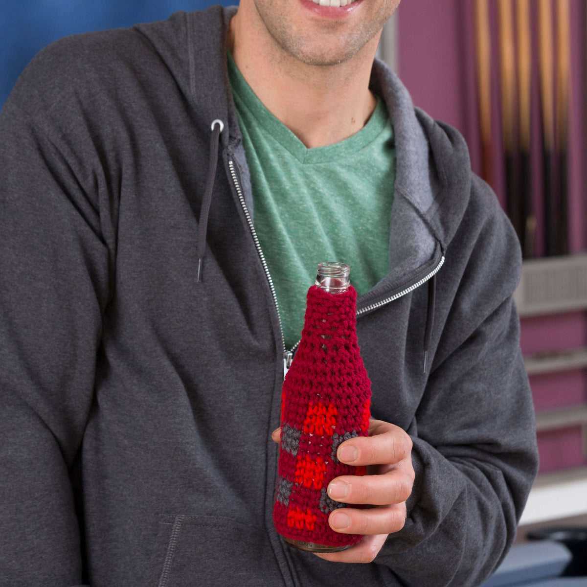 Crochet Cozy made in Red Heart Super Saver Yarn