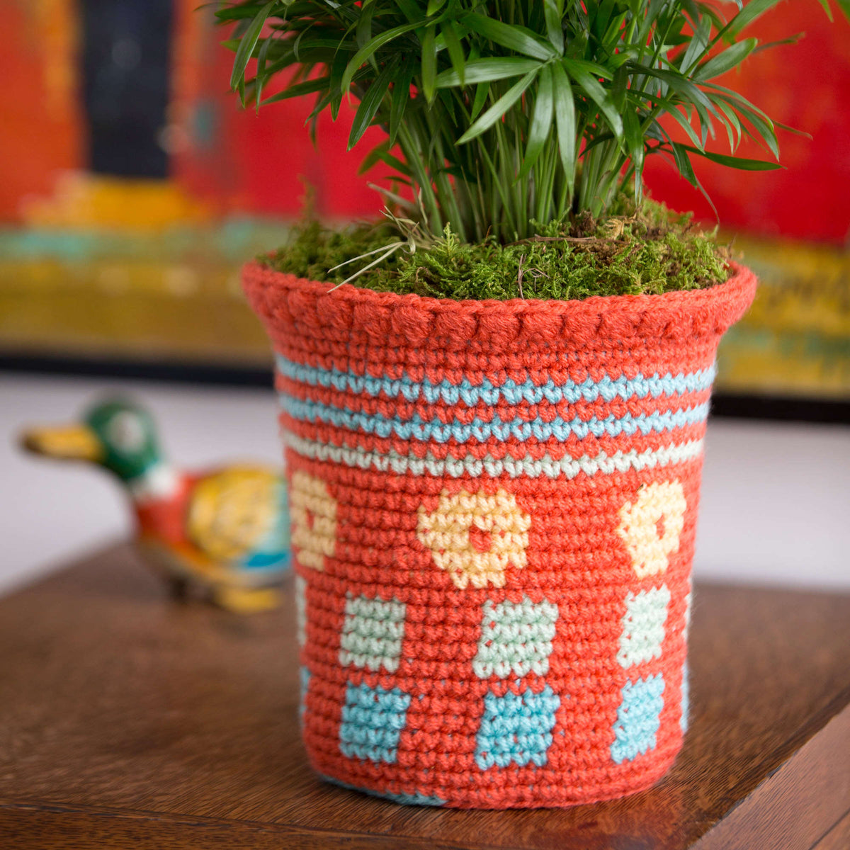 Crochet Cozy made in Red Heart Super Saver Yarn