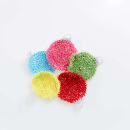 Red Heart Crochet Christmas Tree Ornament Scrubbies Crochet Scrubby made in Red Heart Scrubby Sparkle Yarn