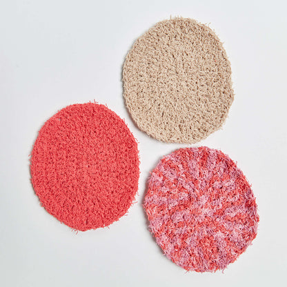Red Heart Crochet Oval Scrubby Crochet Dishcloth made in Red Heart Scrubby Cotton Yarn