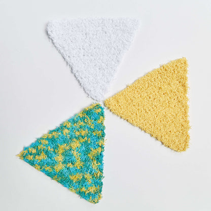 Red Heart Crochet Triangle Scrubby Crochet Dishcloth made in Red Heart Scrubby Cotton Yarn