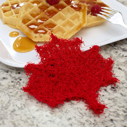 Red Heart Crochet Maple Leaf Scrubby Crochet Scrubby made in Red Heart Scrubby Yarn