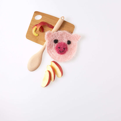 Red Heart Crochet Sparkle Pig Scrubby Crochet Scrubby made in Red Heart Scrubby Sparkle Yarn