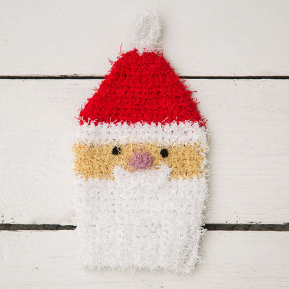 Red Heart Crochet Santa Scrubby Mitt Crochet Scrubby Mitt made in Red Heart Scrubby Yarn