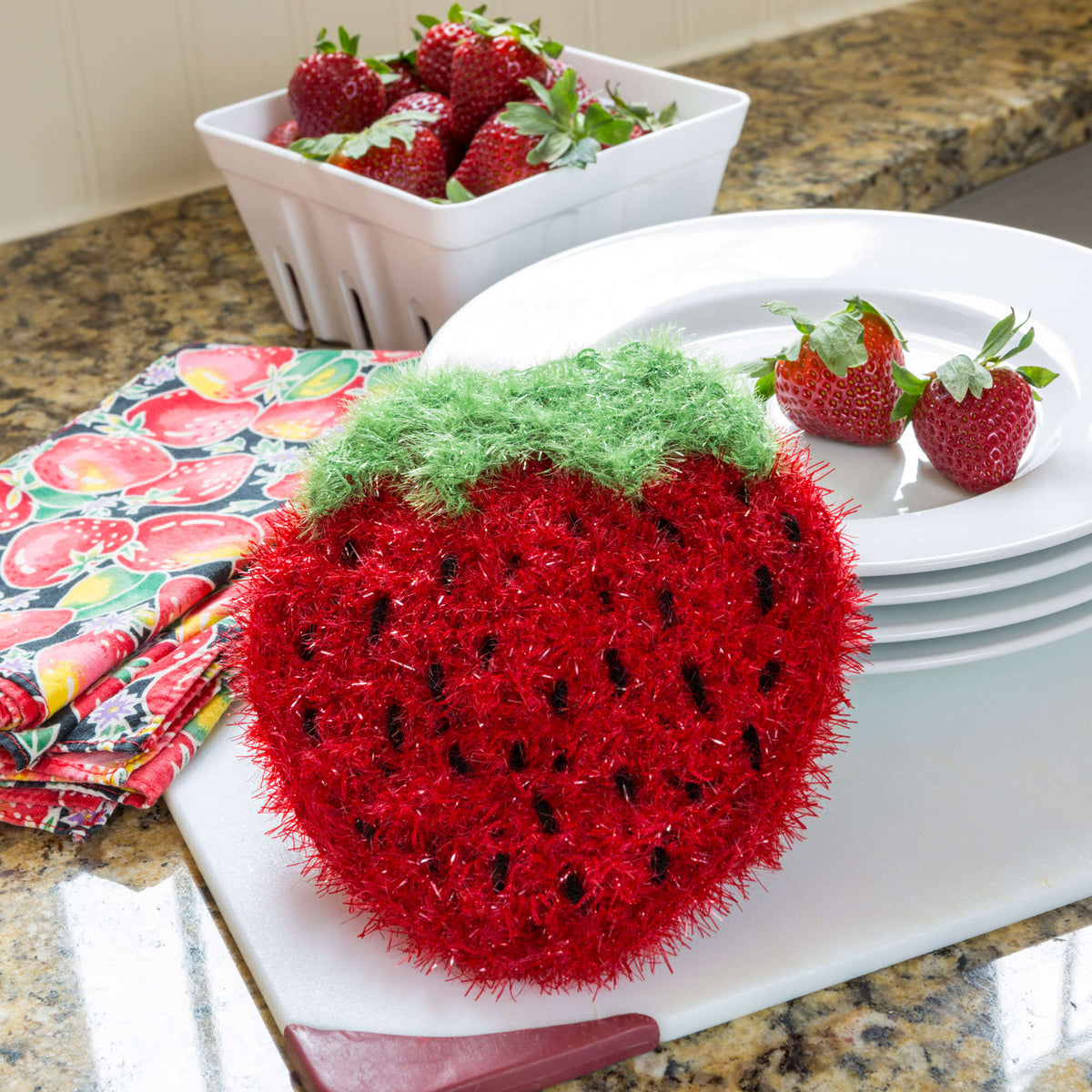 Crochet Scrubby made in Red Heart Scrubby Sparkle Yarn