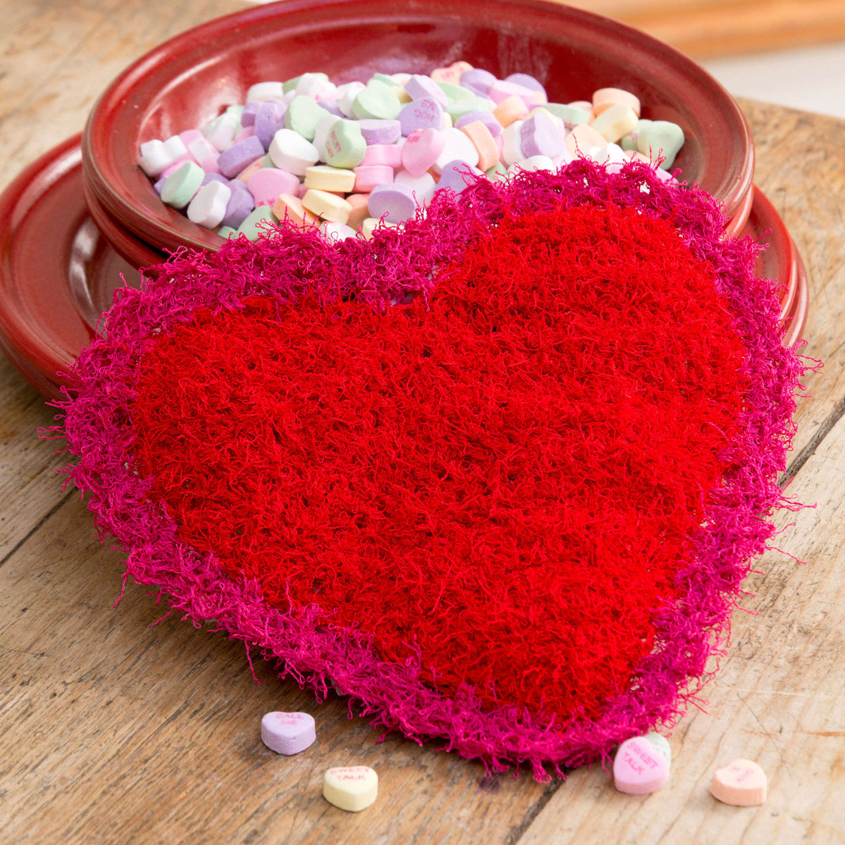 Crochet Dishcloth made in Red Heart Scrubby Yarn
