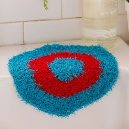 Red Heart Hexagon Crochet Dishcloth Crochet Dishcloth made in Red Heart Scrubby Yarn