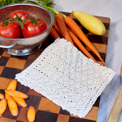 Red Heart Textured Blocks Dishcloth Crochet Dishcloth made in Red Heart Scrubby Smoothie Yarn