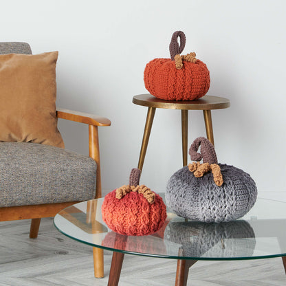 Red Heart Braided Crochet Pumpkins All Variants