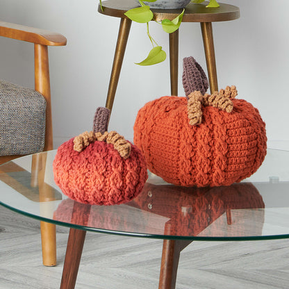 Red Heart Braided Crochet Pumpkins All Variants