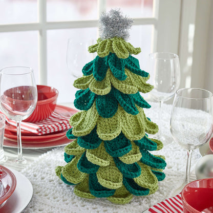 Red Heart Make It Merry Crochet Tree Crochet Holiday Décor made in Red Heart With Love Yarn