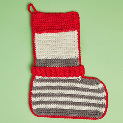 Red Heart Crochet Snowman Stocking Crochet Stocking made in Red Heart With Love Yarn