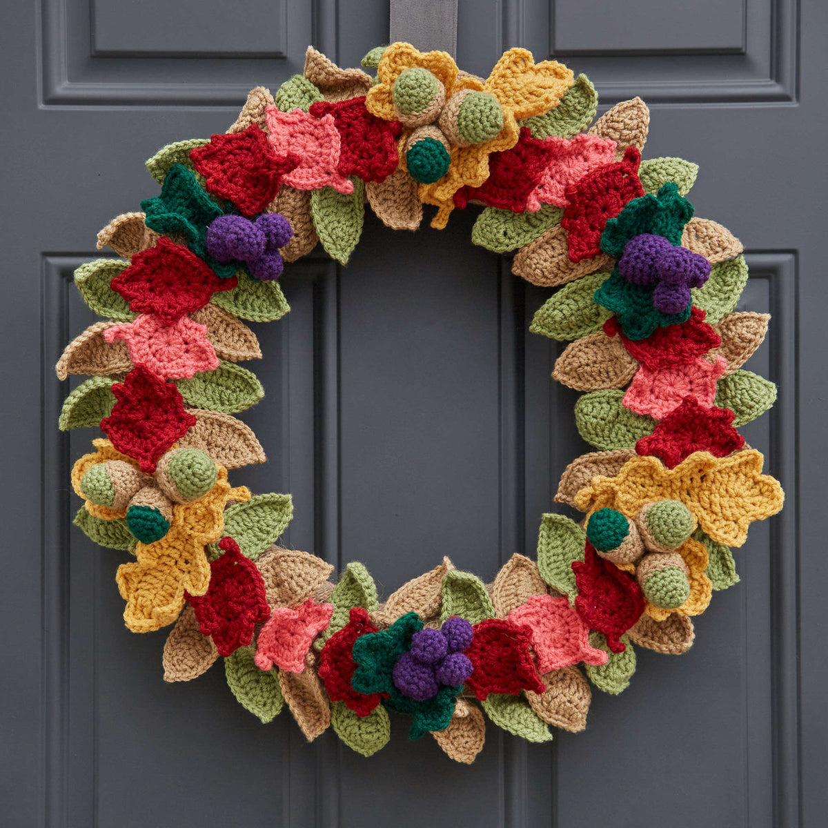 Crochet Wreath made in Red Heart With Love Yarn
