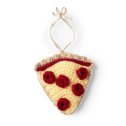 Red Heart Crochet Slice of Pizza Ornament Crochet Ornament made in Red Heart Super Saver Yarn