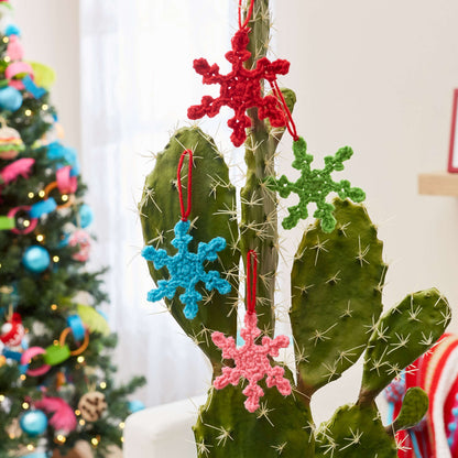 Red Heart Crochet Colorful Snowflakes Crochet Snowflakes made in Red Heart Super Saver Yarn
