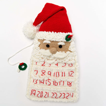 Red Heart Crochet Santa Advent Calendar Crochet Interior Décor made in Red Heart Super Saver Yarn