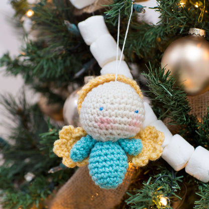 Red Heart Crochet Amigurumi Angel Ornaments Crochet Ornaments made in Red Heart Super Saver Yarn