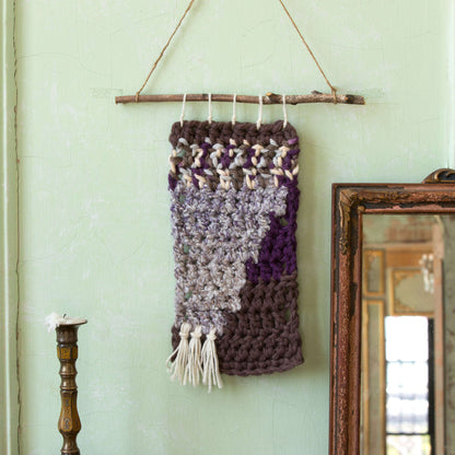 Red Heart Renaissance Crochet Wall Hanging Crochet Hanging made in Red Heart Mixology Solids Yarn