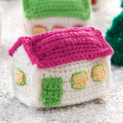 Red Heart Crochet Christmas Village Crochet Christmas Décor made in Red Heart Super Saver Yarn