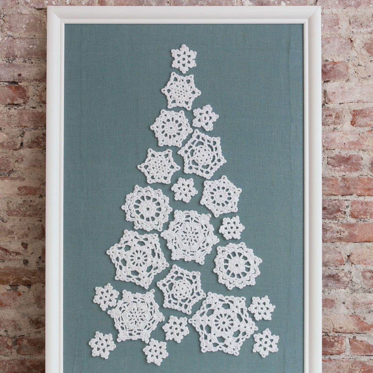 Crochet Snowflakes made in Red Heart Holiday Yarn