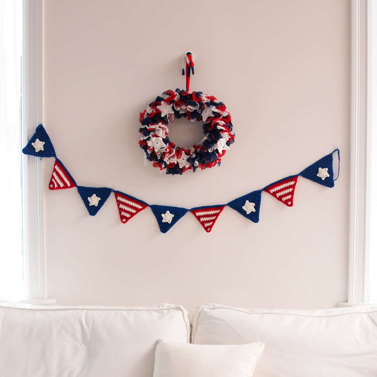 Crochet Banner made in Red Heart Super Saver Yarn