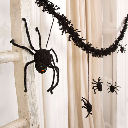 Red Heart Creepy Spider Garland Crochet Garland made in Red Heart Boutique Yarn