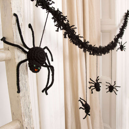 Red Heart Creepy Spider Garland Crochet Garland made in Red Heart Boutique Yarn