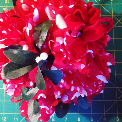 Red Heart Crochet Holiday Kissing Ball Crochet Toy made in Red Heart Boutique Yarn