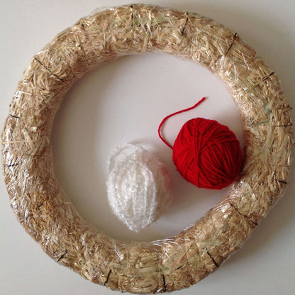 Red Heart Crochet Stars & Stripes Wreath Crochet Wreath made in Red Heart Light & Lofty Yarn