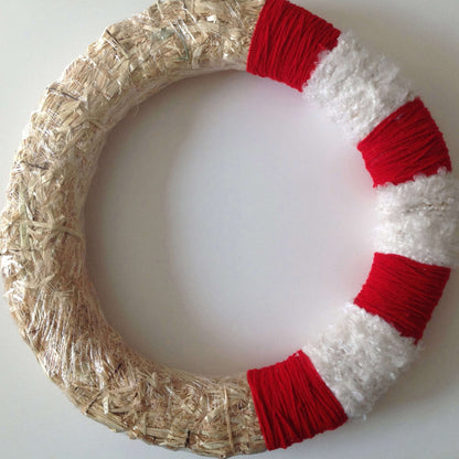 Red Heart Crochet Stars & Stripes Wreath Crochet Wreath made in Red Heart Light & Lofty Yarn