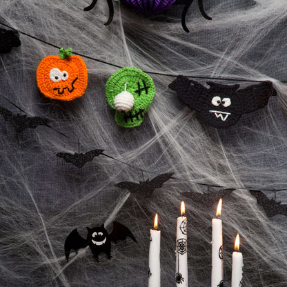 Red Heart Crochet Halloween Party Banner Crochet Banner made in Red Heart Super Saver Yarn