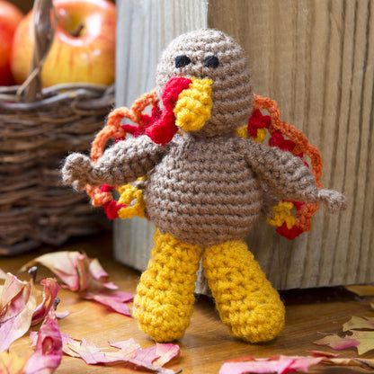 Red Heart Crochet Tom Turkey Crochet Toy made in Red Heart Super Saver Yarn