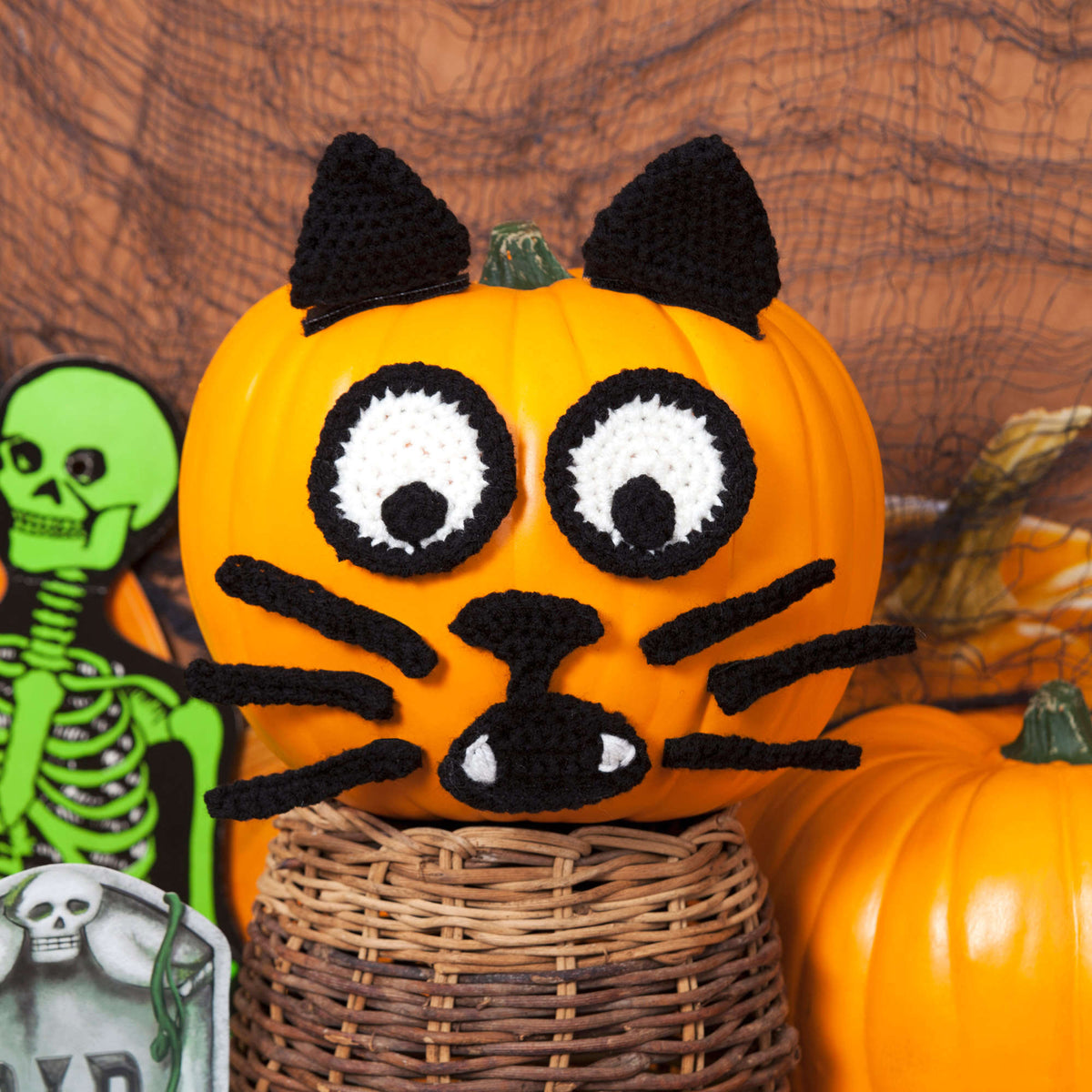 Crochet Pumpkin made in Red Heart Super Saver Yarn