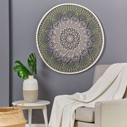 Red Heart Crochet Stunning Doily Dream Catcher Crochet Dream Catcher made in Red Heart It's a Wrap Rainbow Yarn
